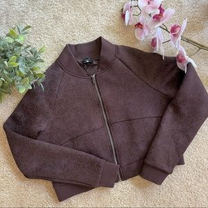 Balance Athletica Brown Floral Bomber Jacket XS